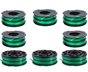LEIMO DF-080 Spool Trimmer Spools Compatible with Black Decker GH1000 GH1100 GH2000 Weed Eater String, DF-080 Spool Line Refills, Dual Line Edger Parts 30ft 0.080 inch (8 Pack spools)