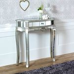 Melody Maison Half Moon Mirrored Console Table - Tiffany Range