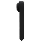 PenSee Men's Ties Solid Pure Color 1.58" (4CM) Plain Slim Necktie Skinny Ties For Men, 31-black, Medium