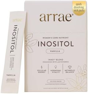 Arrae Inositol Supplement for Women - Supports Healthy Hormonal Balance, Regular Cycles, & Ovarian Health - 40:1 Myo & D-Chiro Raton with Lactoferrin & Folate - Vanilla Flavor - 30 Pack