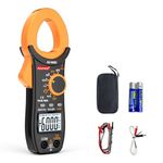 Aicevoos 588D Digital Clamp Meter 6000 Counts Amp Voltage Tester Auto-ranging,Measures AC/DC Voltage&Current,Temperature Capacitance Resistance Diodes(600A AC/DC Current)