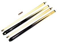 2 PIECE 2 x SHORT POOL 36" CUES. IDEAL FOR KIDS & SMALL SPACES + 4 FREE TIPS**