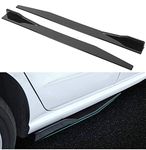 AUTO MT 2pcs JDM 120CM Car Side Skirt Splitter Wing Diffuser Rocker Splitters Car Body Styling Side Skirt Lip Winglet Diffuser Universal Glossy Black