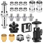 1/4 Screws 22pcs Tripod Screw Adapter, Camera Screw Adapter Nutmanel Camera Screw Adapter Kit, Tripod Screw Adapter Converter, Camera Tripod Screw Adapter Kit for Camera,Tripod, Lighting Equipment