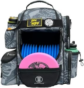 STAR FRAME Beast Disc Golf Bag With Cooler | 25+ Disc Frisbee Golf Backpack | 3-Can Insulated Cooler | Light Durable Gray Men Women Disc Golf Bag | Huge Storage & 12oz Can Holders