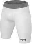 TCA Men's Pro Performance Compression Base Layer Thermal Under Shorts - Pro White, Medium