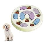 Elezenioc Dog Puzzle Slow Feeder Toy,Puppy Treat Dispenser Slow Feeder Bowl Dog Toy,Dog Brain Games Feeder with Non-Slip, Improve IQ Puzzle Bowl for Puppy (Green)