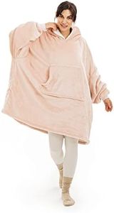 HOMELEVEL Felpa Oversize con Cappuccio Donna Uomo - Vestaglia Invernale Calda - Felpa XL con Tasca Marsupio - Felpe Coperta Pile Sherpa - Hoodie Unisex