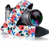 Flowers Camera Strap Belt For All DSLR Camera. Elegant Christmas Gift Universal Strap, Unique Pattern Neck Shoulder Strap for Canon, Nikon, Sony Digital Cameras. Stocking Stuffer Photographer Gifts