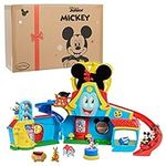 Just Play Disney Junior Mickey Mouse Funny The Funhouse 13 Piece Lights and Sounds Playset, Includes Mickey Mouse, Donald Duck and Bonus Pluto Figure, Amazon Exclusive