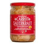 Bombucha Fermented Cabbage and Carrot Sauerkraut 450gm | 100% Veg | Traditionally & Naturally Fermented | Raw & Unpasturized I No preservative I No artificial Flavoring I No Vinegar I Healthy Food I Enjoy as salad