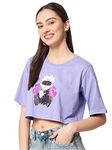 ComicSense.xyz Women Crop Top(CROPTOP-PURPLE-ORA-ORA-L_Purple_L)