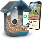 Bird Buddy® Original Solar Bird Feeder with Camera - Ai Bird Species Identification, 5Mp Photos, 2K Hd+ Video Live Stream Camera, Solar-Powered Charging, 2.8In Focus - Blue