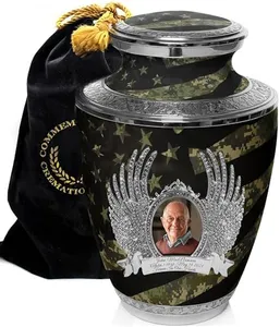 Military Army Cremation Urn for Ashes Adult Male - Beautifully Handcrafted Decorative Urns & Personalized Military Urns for Human Ashes Adult Man Digital Camo