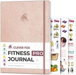 Clever Fox Fitness Journal PRO – Daily Workout Planner with Meal Planner & Habit Tracker – Gym Exercise Log Book for Women & Men – Fitness Planner Notebook – Lasts 6 Months, 7x10” - Rose Gold