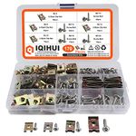 IQIHUI 170pcs U Nut Clips Car Clip Nut and Screw Assortment Kit 12# 10# 8# 6# 4 Sizes Auto U Clips Fasteners for Bumper Dash Interior Trim Panel