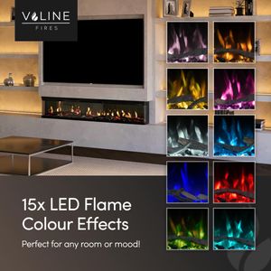 Valine Fires 60" 3-Sided Electric Fireplace – Modern Wall-Mount Heater