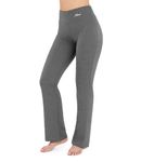 Nirlon Straight Leg Yoga Pants - Yoga Pants for Women Soft & Breathable Womens Leggings for Gym & Yoga Regular & Plus Size, Grey, XL