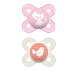 MAM Pacifiers, Newborn Pacifier, Best Pacifier for Breastfed Babies, Start' Design Collection, Girl, 2-Count