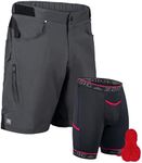 ZOIC Men's Ether 9 Cycling Short + Essential Liner, Shadow, Small