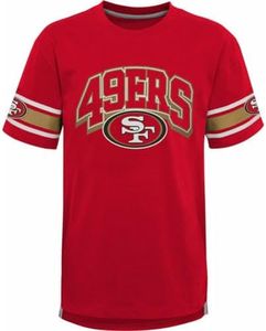NFL Kids Youth 8-20 Victorious Team Color Cotton Primary Logo Short Sleeve Fashion Official Football T-Shirt, San Francisco 49ers, 8