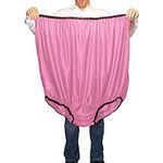 YEMYIQZ Big Mom Undies Funny Joke Gag Prank Gifts Giant Novelty Underwear For Women Men Granny Panties Gala Games (Dark Pink), Dark Pink, One size