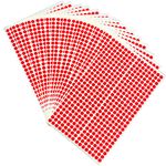 Lstycoy Round Circle Dot Stickers, 1/4" Color Coding Labels, Pack of 6240pcs (Red)