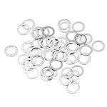 sourcing map M10 304 Stainless Steel Flat Washers, 50pcs 10x14x0.5mm Ultra Thin Flat Spacers for Screw Bolt, Electronic Repair, Automotive