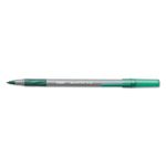 BIC Round Stic Grip Ball Pens Stick Medium Point Dozen Box-12, Green