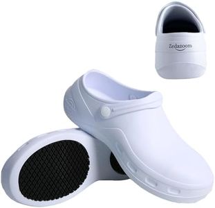 Plysun Chef Shoes Waterproof Oil Resistant Clogs Lightweight Shock Absorbing Men's and Women's Steel Toe Shoes for Gardening, Hospitals, Warehouses and Restaurants