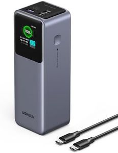 UGREEN Nexode Power Bank 25000mAh 200W Laptop Portable Charger PD 3.1 Fast Charging 90Wh 3-Port Battery Pack with TFT Smart Display for MacBook Pro/Air/ipad/iPhone 17/16/Samsung S26/Dell/HP and More