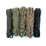 Paracord Planet - 550 Paracord - Five Colors 100 Feet Total