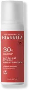 Laboratoires de Biarritz - Lait Solaire Invisible SPF30 - Texture Fluide Invisible - Visage & Corps - Effet Frais dès Application - Parfum 100% d’Origine Naturelle - 100 ml - Fabriqué en France