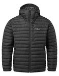 Rab Men's Microlight Alpine Down Jacket for Trekking, Climbing, & Skiing - Black - Medium