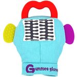 Gummee Teething Glove - Teething Mitten for Babies with Detachable Teething Ring & Side Teethers for Babies 3-6 Months (up to 9 Months), 100% Cotton Baby Teething Glove, Turquoise Teething Glove