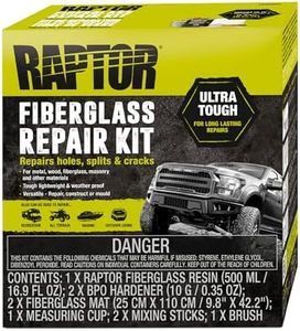 Raptor Fiberglass Repair Kit, Ultra Tough, for Long-Lasting Repairs On Holes, Splits & Cracks, Automotive Repair Kit
