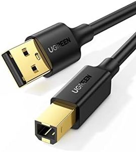 UGREEN Printer Cable USB 2.0 A Male to B Male Cord USB A to B Cable High Speed Scanner Cord Compatible with Brother, HP, Canon, Lexmark, Dell, Epson, Xerox, Piano, DAC and More, 3 Meters