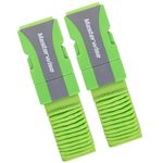 Masterwise Luggage Straps, 72" Stretchy Adjustable Luggage Straps for Suitcases TSA Approved, Travel Belt Suitcase Strap to Keep Your Suitcase Secure While Traveling, 2 pcs(Green)