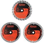 NUTTUTO 3 Pack 7-1/4 Inch 24T&40T&60T Circular Saw Blade, Saw Blade Arbor Size 5/8-inch, TCT ATB for Cutting Wood, Plastic, PVC, Acrylic, Aluminum