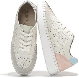 Project Cloud Shoes for Women w/Leather Insole - Platform Sneakers for Women & Womens Loafers w/Memory Foam, Flexible Womens Shoes Machine Wash & Sockless Wear - Women Footwear (Azalea, White, 10)