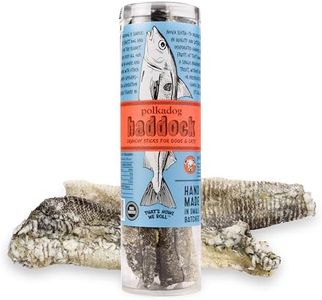 Polkadog Crunchy Haddock Skins Dog Treats – Single-Ingredient, Omega-3 Rich, All-Natural Pet Snack – Locally-Caught, Sustainable Seafood – High Protein, Made in USA – 2 oz