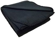 Anico Cozy Polar Fleece Blanket, 50" x 60", Black Throw Blanket