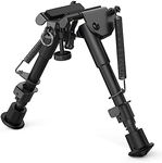 Feyachi Rifle Bipod 6-9 Inches Tactical Rifle Bipod Adjustable Height Swivel Style Tactical Bipod Tilting Built in Podlock