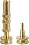 Twinkle Star Adjustable Twist Garden Hose Nozzle Heavy Duty, High Pressure Hose Nozzle Solid Brass, Jet Sweeper Nozzle, Water Hose Sprayer Nozzle, Brass Hose Nozzle, TWIS3231