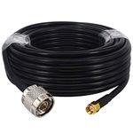 Boobrie 10M N Type to SMA Male Cable RG58 Coax Cable WiFi Antenna Cable N Type Male to SMA Male Low Loss Coaxial Extension Cable 50 ohms for CB Amateur Two-Way Radio 3G 4G 5G LTE Ham ADS-B GPS WiFi