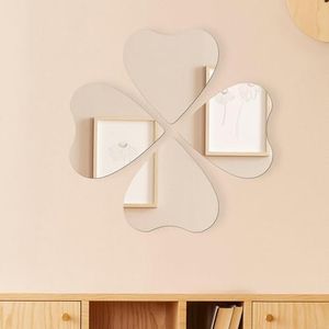 EVIDECO French Home Goods Small Decorative Wall Self Adhesive Shaped Mirrors - Set of 4