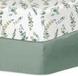 Bimocosy 2 Pack Microfiber Fitted Crib Sheets for Baby Boys, 28”x 52” Ultra Cozy & Soft Crib and Toddler Bed Sheets for Standard Crib and Toddler Mattresses, Stars/Woodland Animals