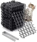 Cat Repellent, 20 Pieces Thorn Grid Against Cats, with 10 U-Shaped Ground Anchors, 20 x 15 cm Anti Cat Network, Thorn Grid Animal Barrier Garden Cat Animal Repellent Scat Spike Mat, for Garden Cat