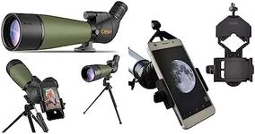 Gosky 20-60x80 Spotting Scope Bundle with Tripod, Phone Adapter Mount and Carrying Case