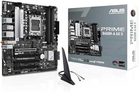 ASUS Prime B650M-A AX II AMD B650 AM5 Ryzen™ Desktop 9000 8000 & 7000 Micro-ATX mATX Motherboard, DDR5, PCIe 5.0 M.2, 2.5Gb LAN, Wi-Fi 6, DisplayPort, HDMI®, USB 3.2, USB 3.2 Type-C®, BIOS Flashback™